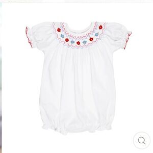 TBBC Sandy Smocked Bubble - WAW Zig Zags & Flowers